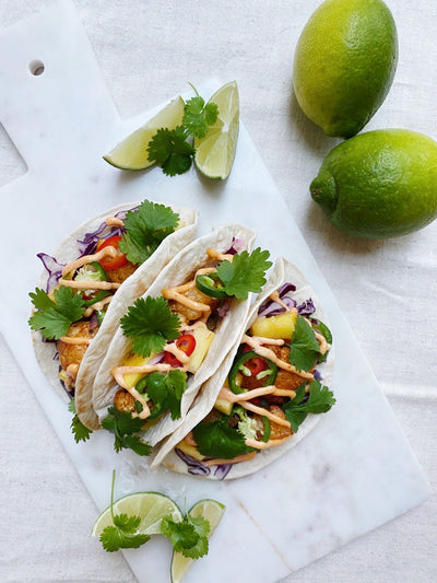 Buffalo cauliflower tacos
