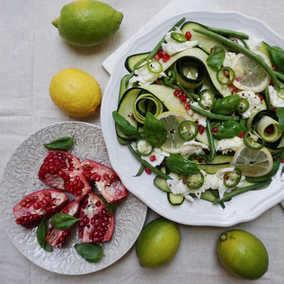 Zucchini and mozzarella salad