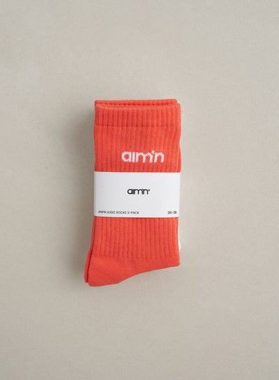 Tangerine Aim'n Logo Socks 3-pack