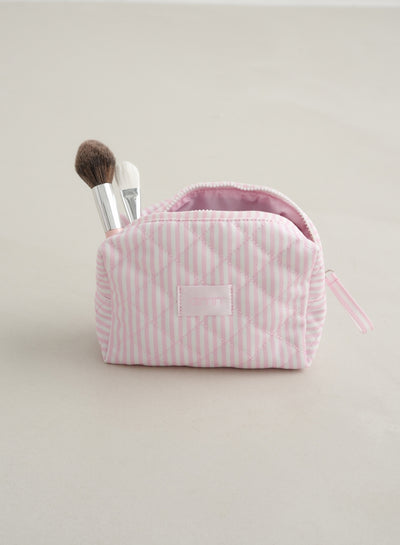 Winter Bloom Stripe Make-up Bag