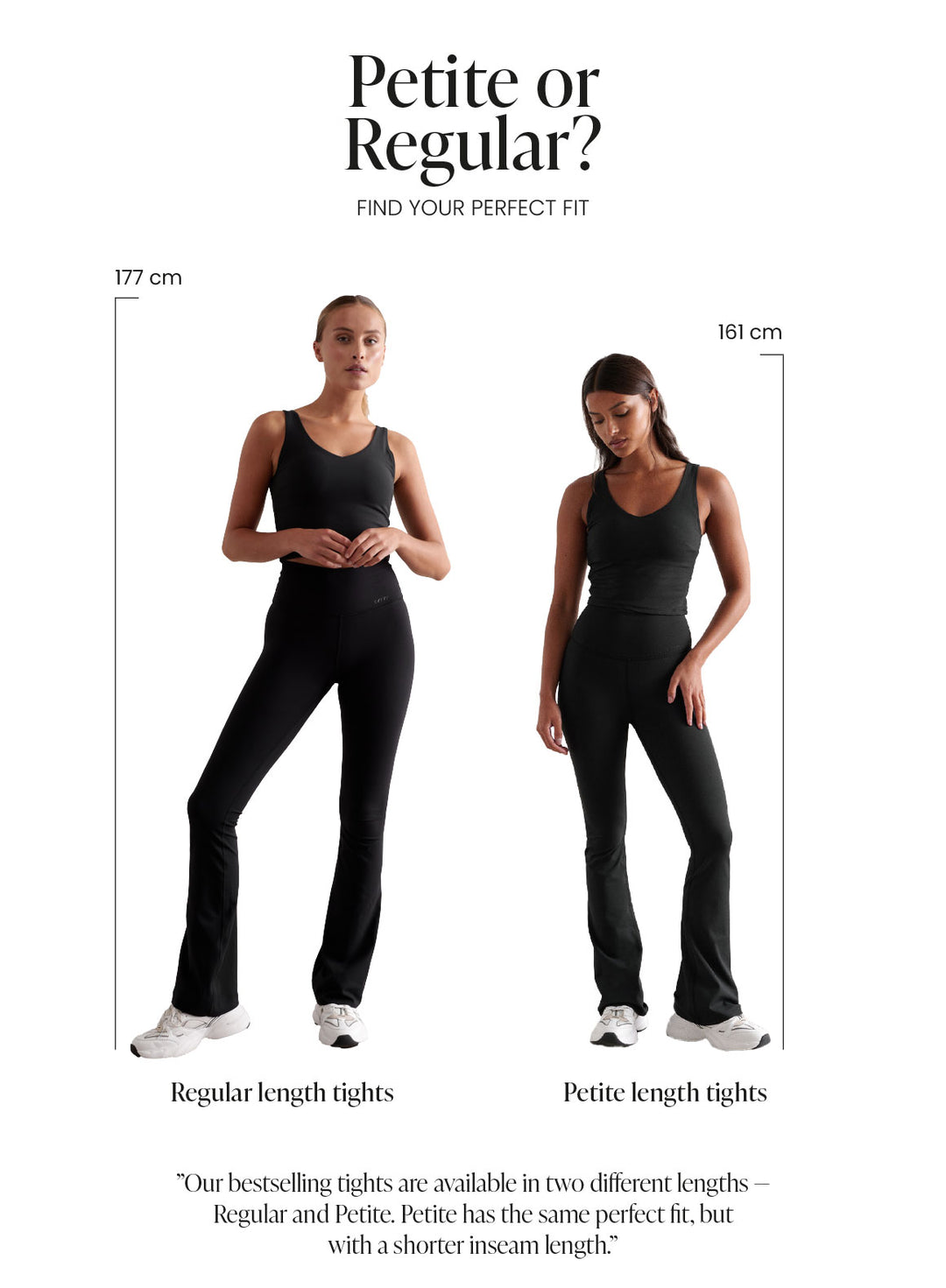 Black Sense Flare Petite Tights AIM N NL