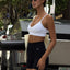 Geribbelde Biker Shorts